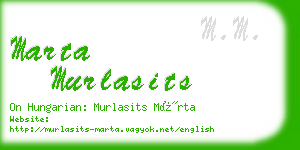 marta murlasits business card